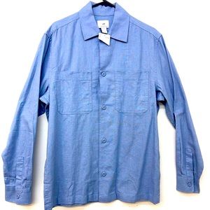 Hm men’s Relaxed Fit Linen-blend Shirt Jacket size s